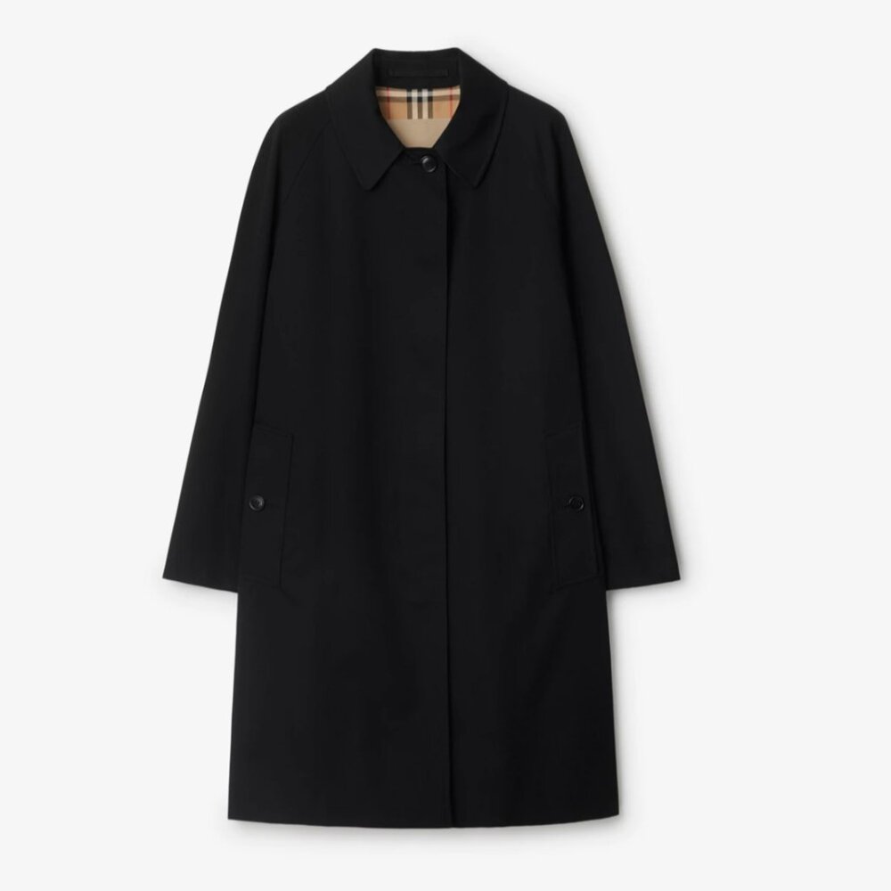 Burberry Men's Black Long Trench Coat
